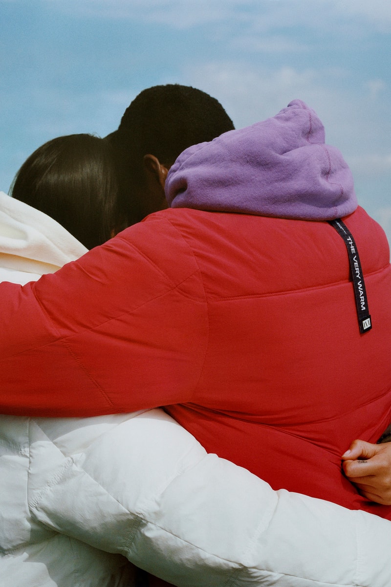 The Very Warm Collection Lookbook Puffer Coat White Red