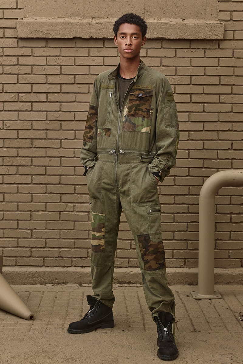 zara srpls collection women men military outerwear sweaters shirts pants footwear accessories bags khaki camouflage uniform olive green
