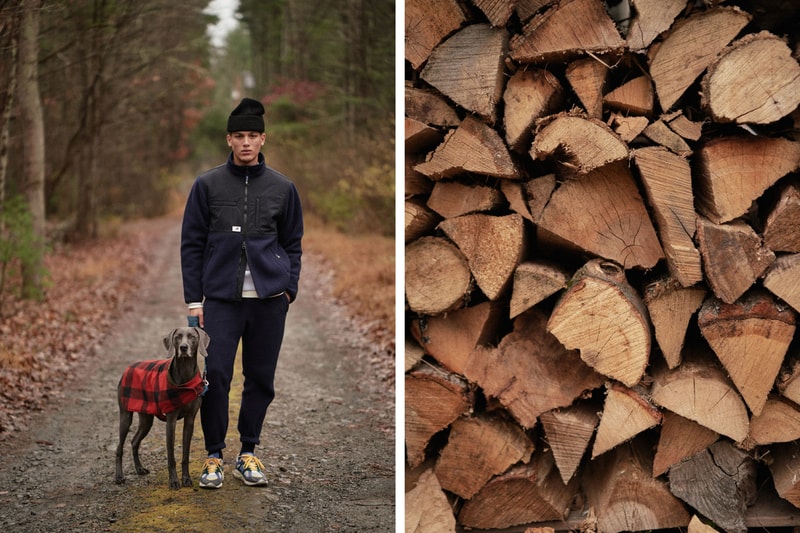 aime leon dore new balance fall winter collaboration campaign sneakers hoodies pants beanie dog 