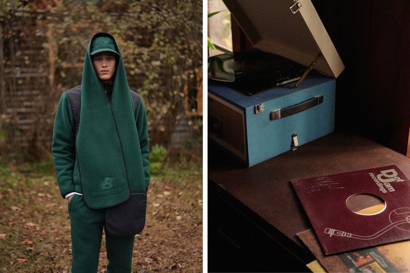 aime leon dore new balance fall winter collaboration campaign sneakers hoodies pants beanie dog 
