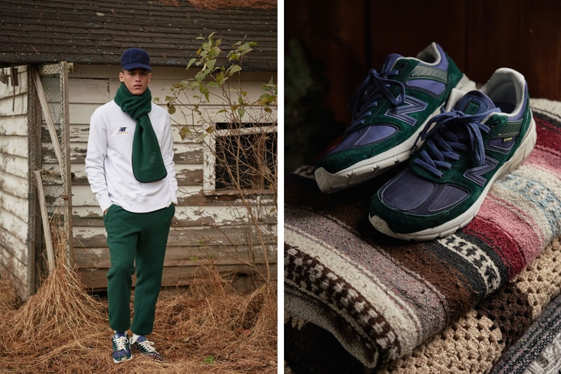 aime leon dore new balance fall winter collaboration campaign sneakers hoodies pants beanie dog 