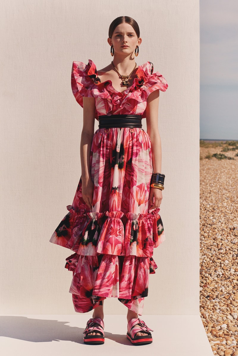 alexander mcqueen spring summer 2020 lookbook blazers jackets black hoop earrings 