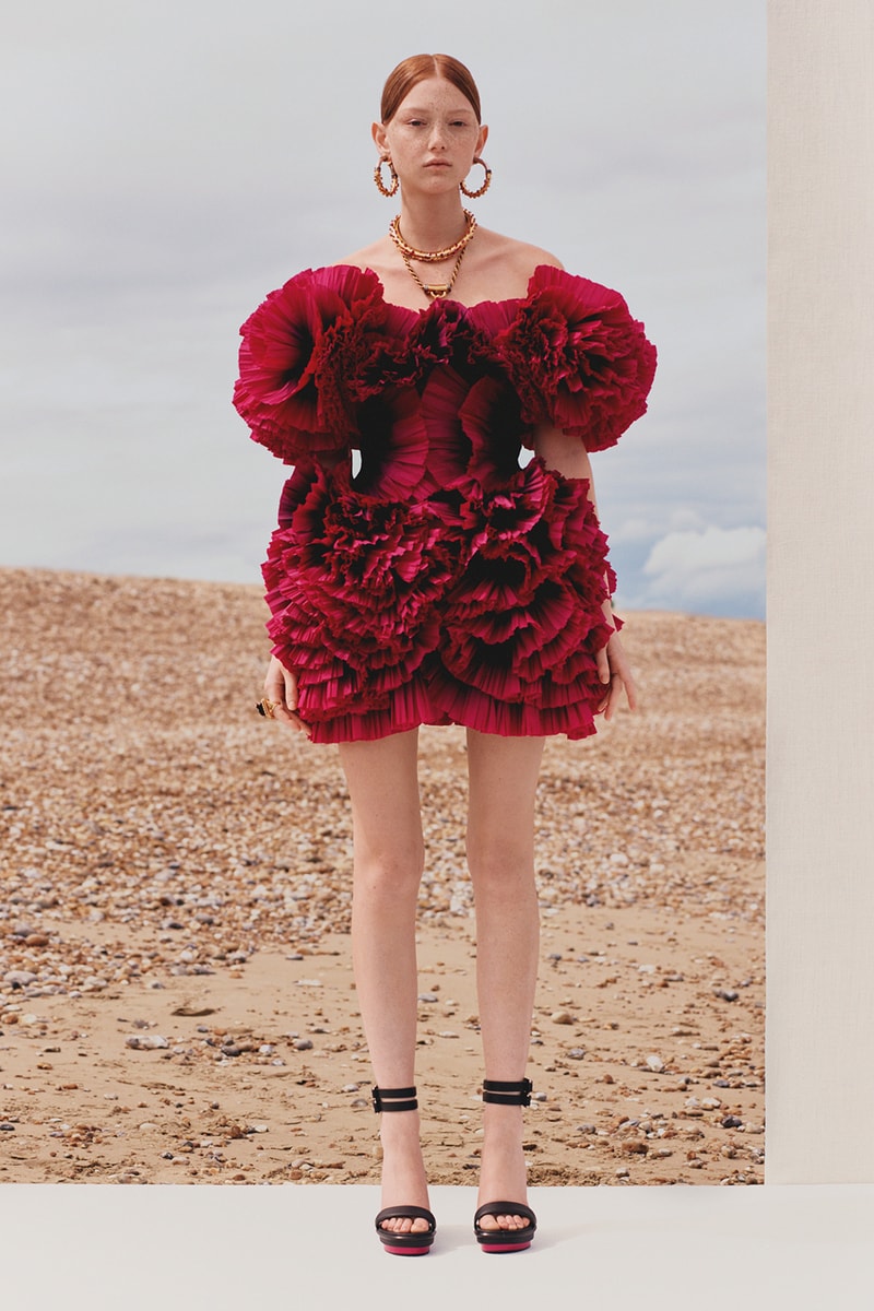 alexander mcqueen spring summer 2020 lookbook blazers jackets black hoop earrings 