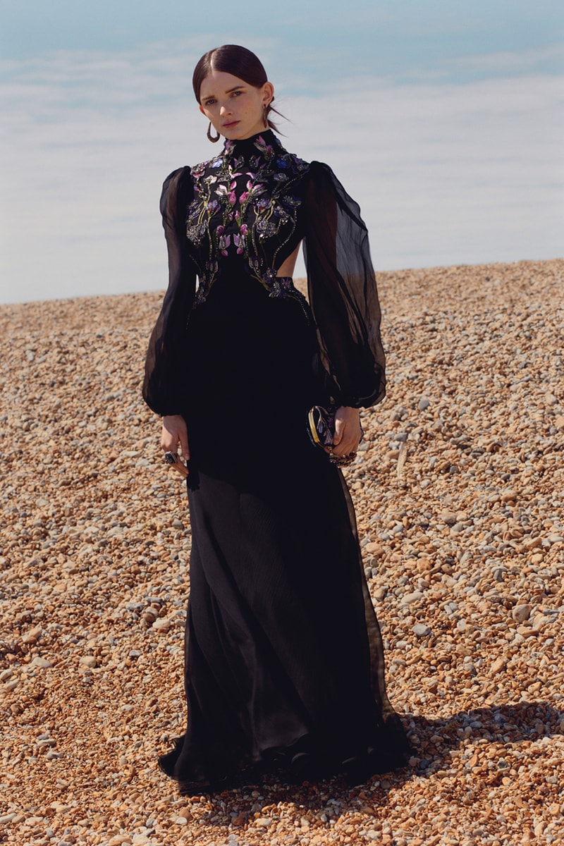 alexander mcqueen spring summer 2020 lookbook blazers jackets black hoop earrings 