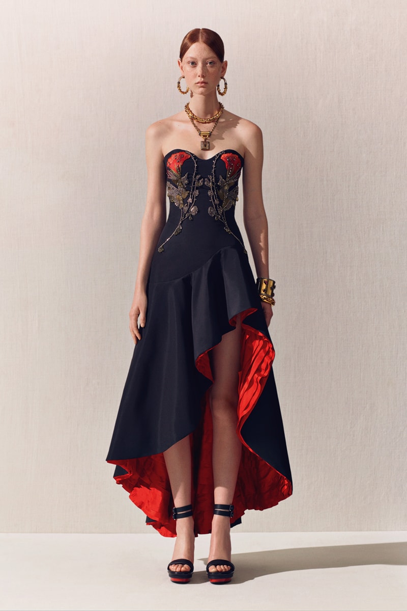 alexander mcqueen spring summer 2020 lookbook blazers jackets black hoop earrings 