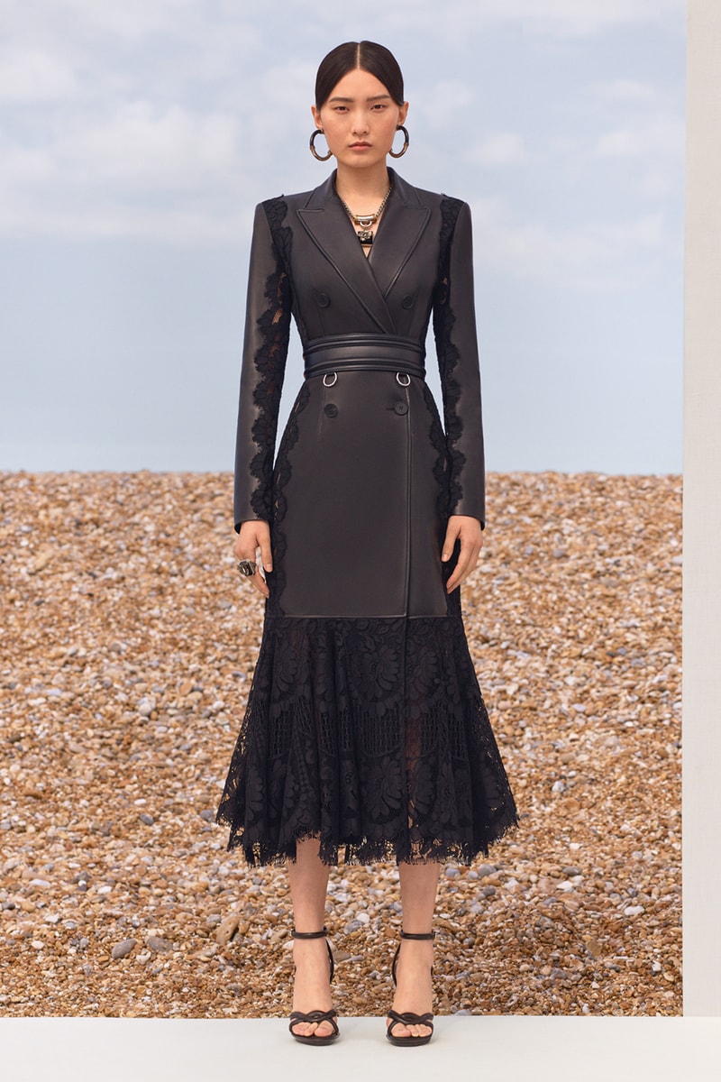 alexander mcqueen spring summer 2020 lookbook blazers jackets black hoop earrings 