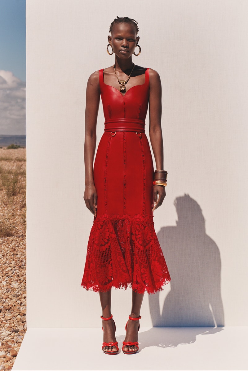 alexander mcqueen spring summer 2020 lookbook blazers jackets black hoop earrings 