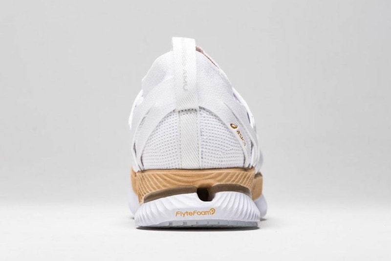 asics metaride amu kengo kuma collaboration sneakers environmentally friendly sustainability white gold shoes footwear sneakerhead