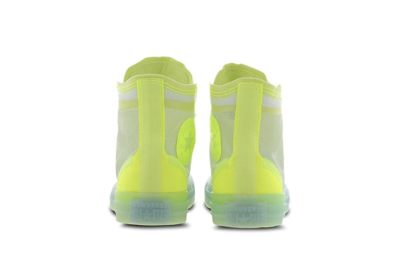 Converse Chuck Taylor Translucent Neon Yellow Red Sneaker Shoe Plastic Upper 