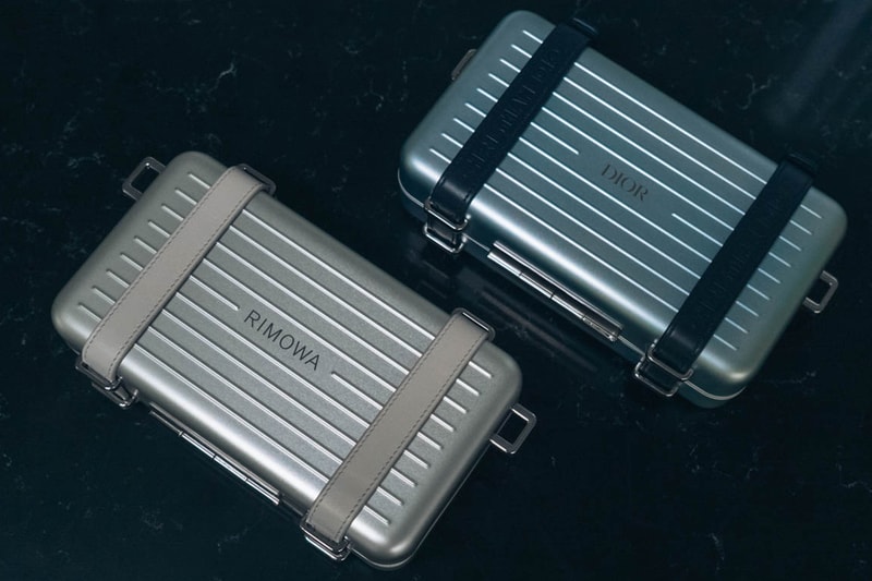 Dior x RIMOWA Trunk Handcase Silver Blue