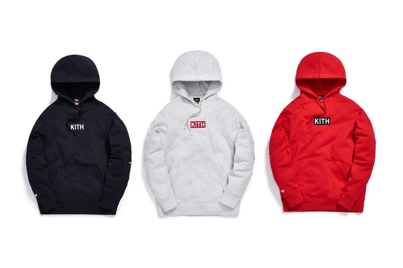 Disney x KITH Collection Box Logo Hoodie Black Grey Red