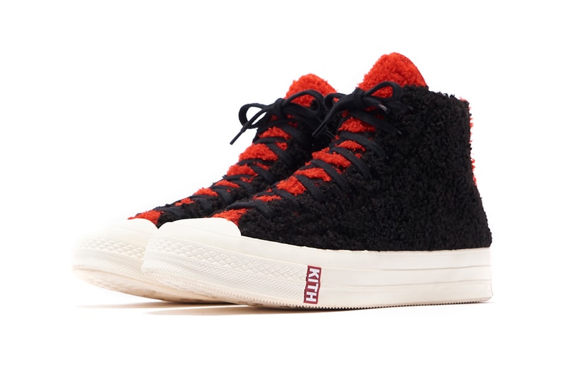 Disney x KITH x Converse Mickey Mouse Chuck 70 Sherpa Black Red