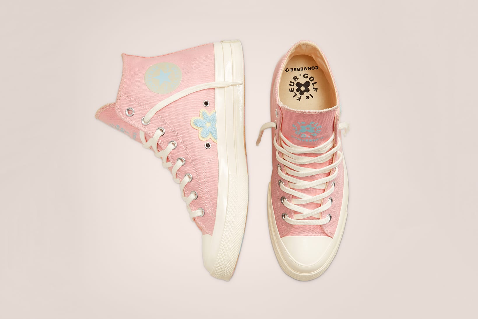 mint and pink converse
