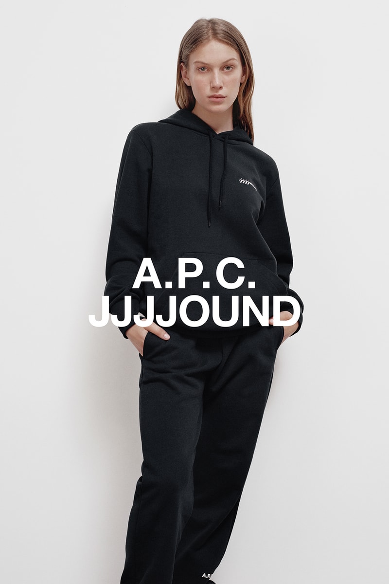 JJJJound x A.P.C. Collection Lookbook Justin Hoodie Black