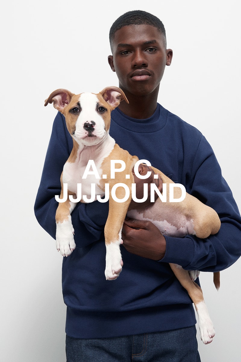 JJJJound x A.P.C. Collection Lookbook Justin Sweatshirt Dark Navy Blue