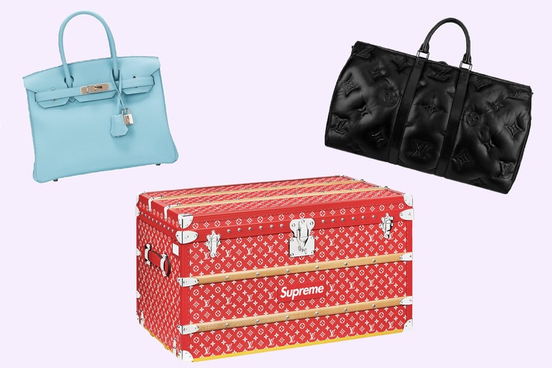 Most Expensive Designer Bags Sold StockX Luxury Resale Louis Vuitton Supreme Trunk Virgil Abloh Keepall Hermes Birkin