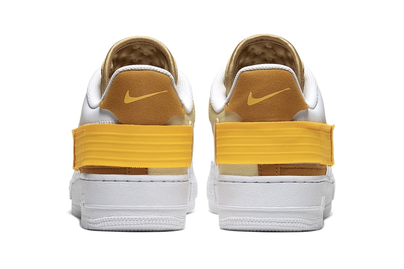 nike air force 1 type af1 n354 sneakers white gold yellow shoes footwear sneakerhead