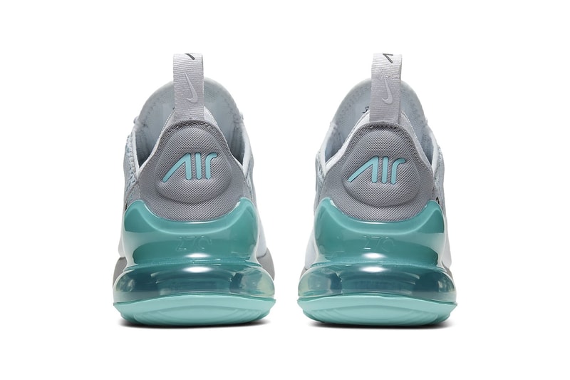 nike air max 270 womens sneakers aqua blue grey white aurora pure platinum shoes footwear  