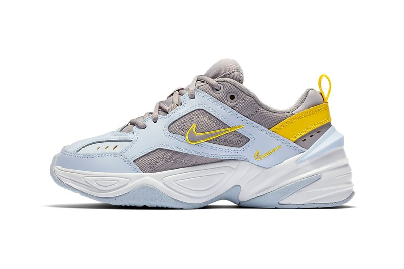 Nike M2K Tekno in Half Blue Atmosphere Grey Chrome Yellow Sneakers Trainers 
