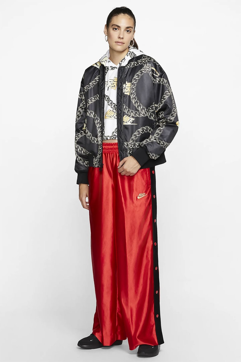nike sportswear tear away pants 90s nostalgic retro satin 