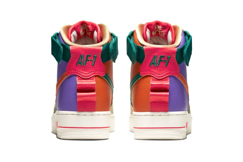 Nike Women's Air Force 1 High Utility Multicolor Purple Green Orange