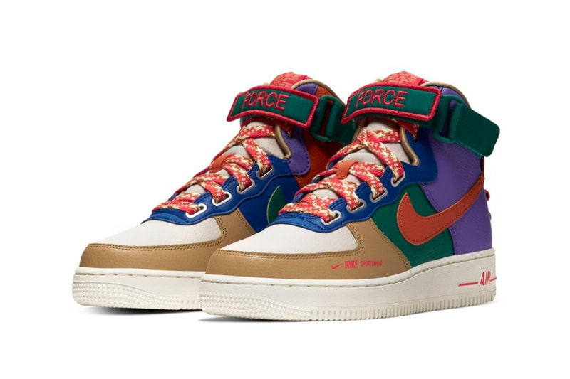 Nike Women's Air Force 1 High Utility Multicolor Purple Green Orange