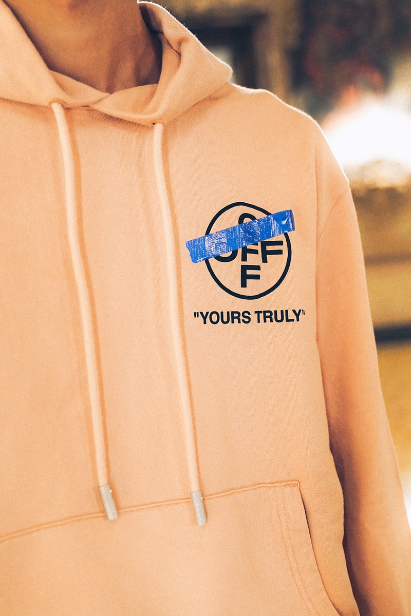 off white virgil abloh yours truly collection hoodies t shirts shorts release date