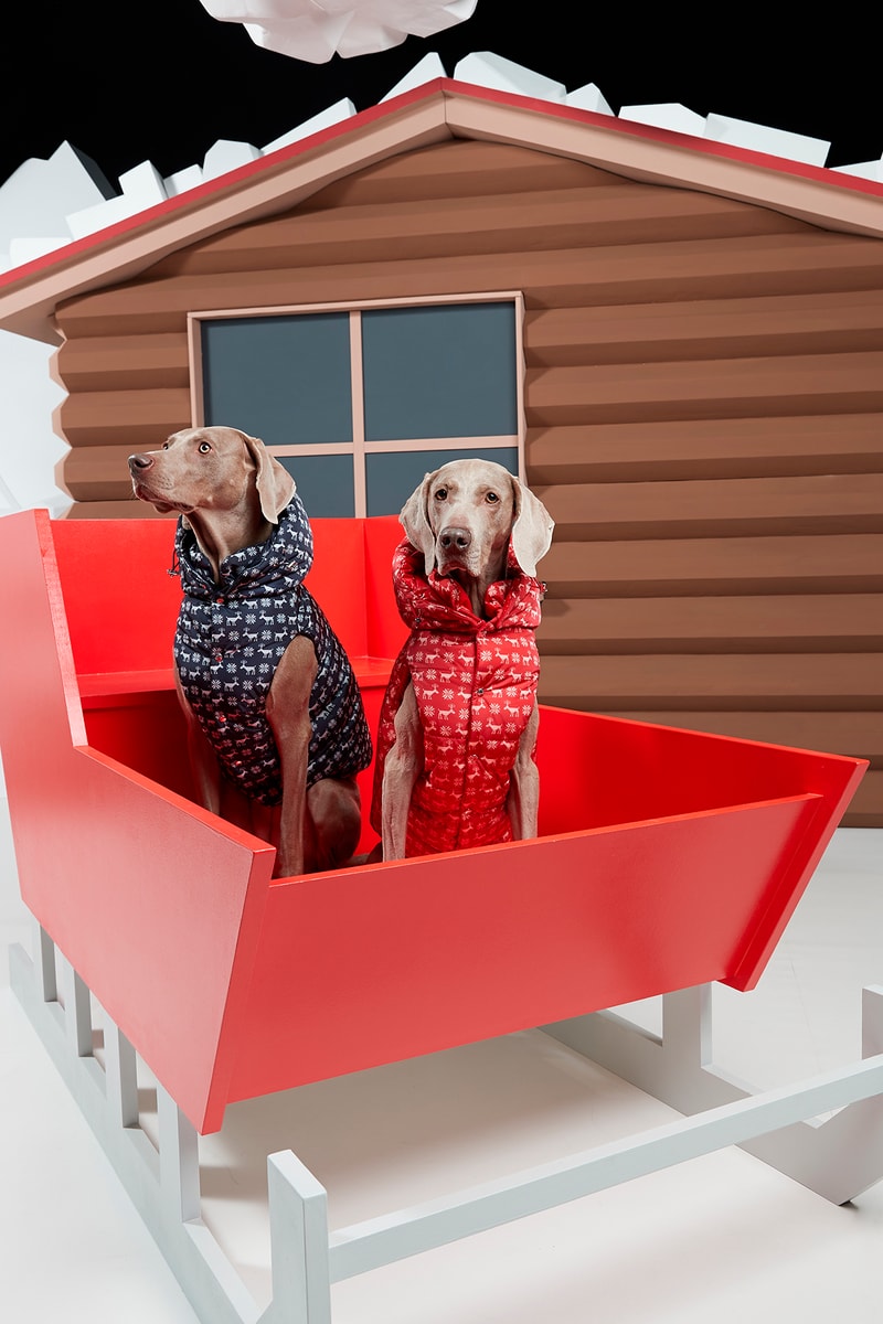 Poldo Dog Couture x Moncler Collection Lookbook Mondog Puffer Coat Special Edition Red Blue