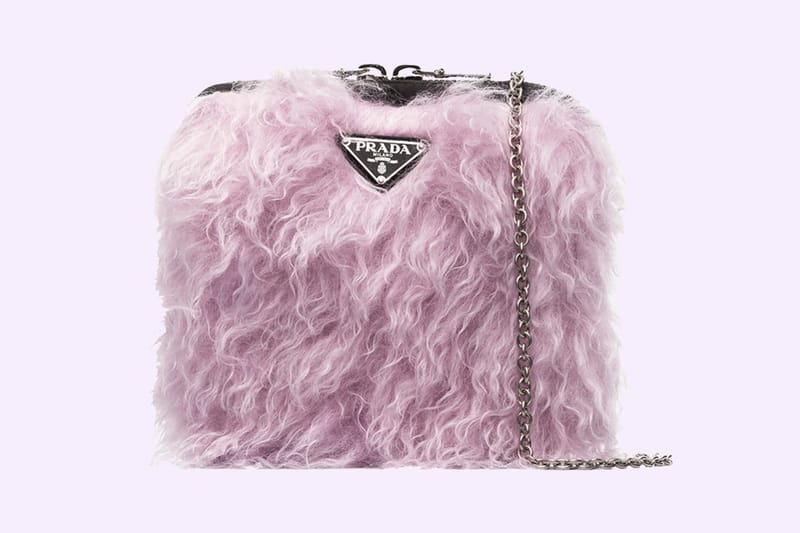 Prada's Fluffy Pink Shoulder Bag Is a '90s Throwback