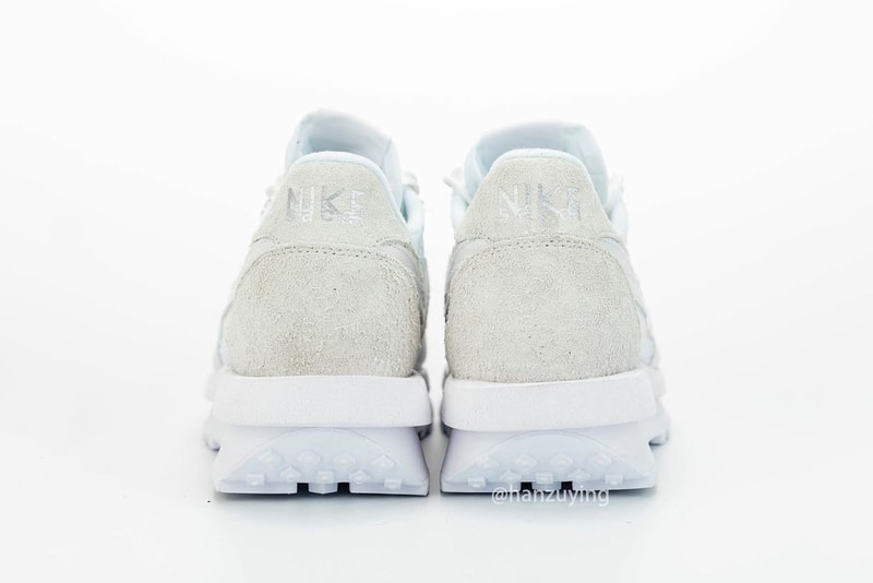sacai x Nike LDWaffle "White" Closer Look Release Date Sneaker Chitose Abe Collaboration White Grey 