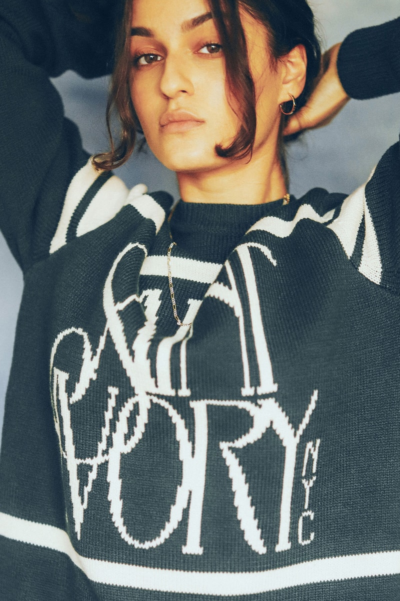 Saint Ivory NYC Semester 1 Collection Script Logo Sweater