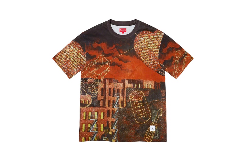 Martin Wong x Supreme Collection T-Shirt All Over Print Brown