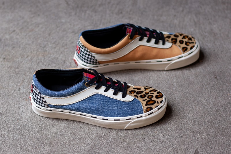 Vans Bold NI Bender Denim Marshmallow Leopard Ponyhair