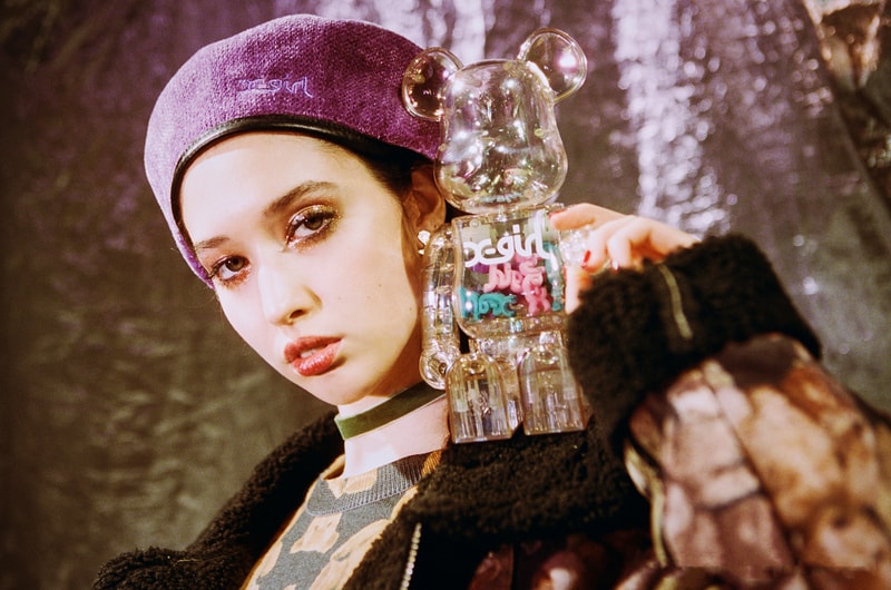 X-Girl BE@RBRICK Transparent Bear Figure Collectible 3-D Logo Streetwear 
