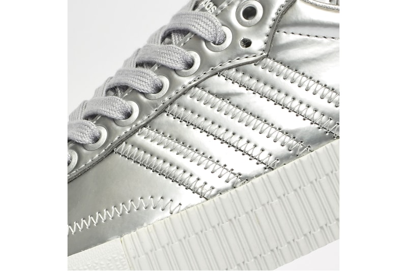 adidas originals sambarose sneakers silver metallic shoes footwear