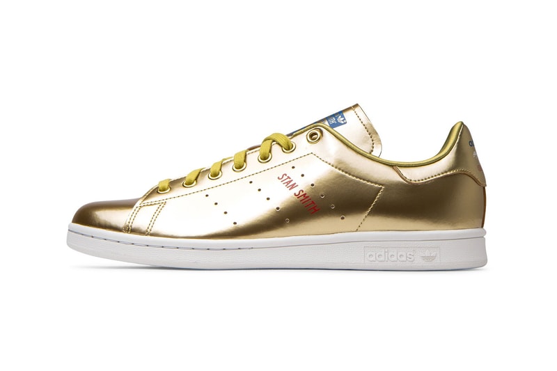 adidas originals stan smith sneakers gold silver metallic shoes footwear sneakerhead