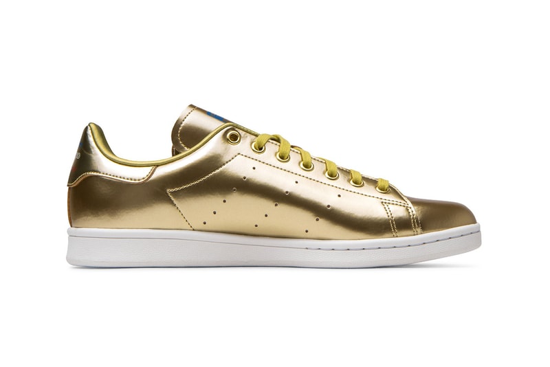 adidas originals stan smith sneakers gold silver metallic shoes footwear sneakerhead