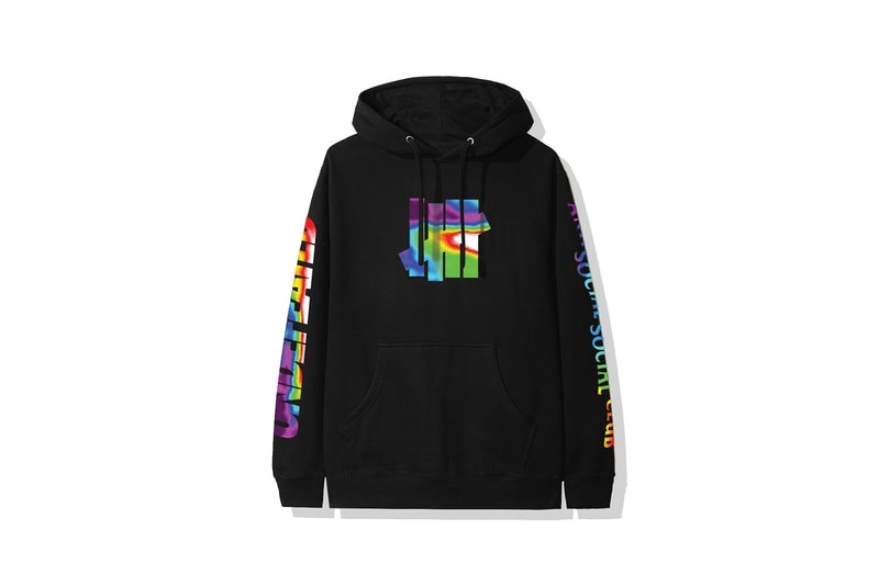 anti social social club undefeated collaboration hoodies t shirts pink black fashion clothes