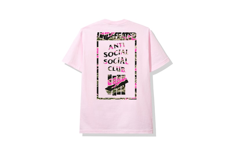 anti social social club undefeated collaboration hoodies t shirts pink black fashion clothes