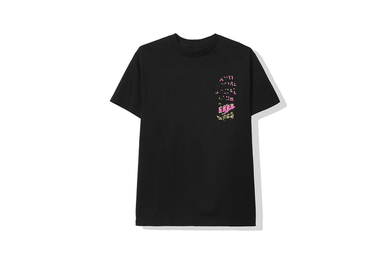 anti social social club undefeated collaboration hoodies t shirts pink black fashion clothes