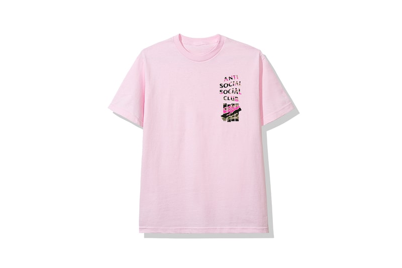anti social social club undefeated collaboration hoodies t shirts pink black fashion clothes
