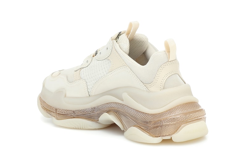 balenciaga triple s chunky sneakers off white nude minimal shoes footwear sneakerhead