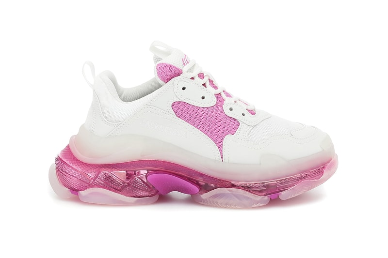 balenciaga triple s chunky sneakers white pink pre spring 2020 shoes footwear sneakerhead
