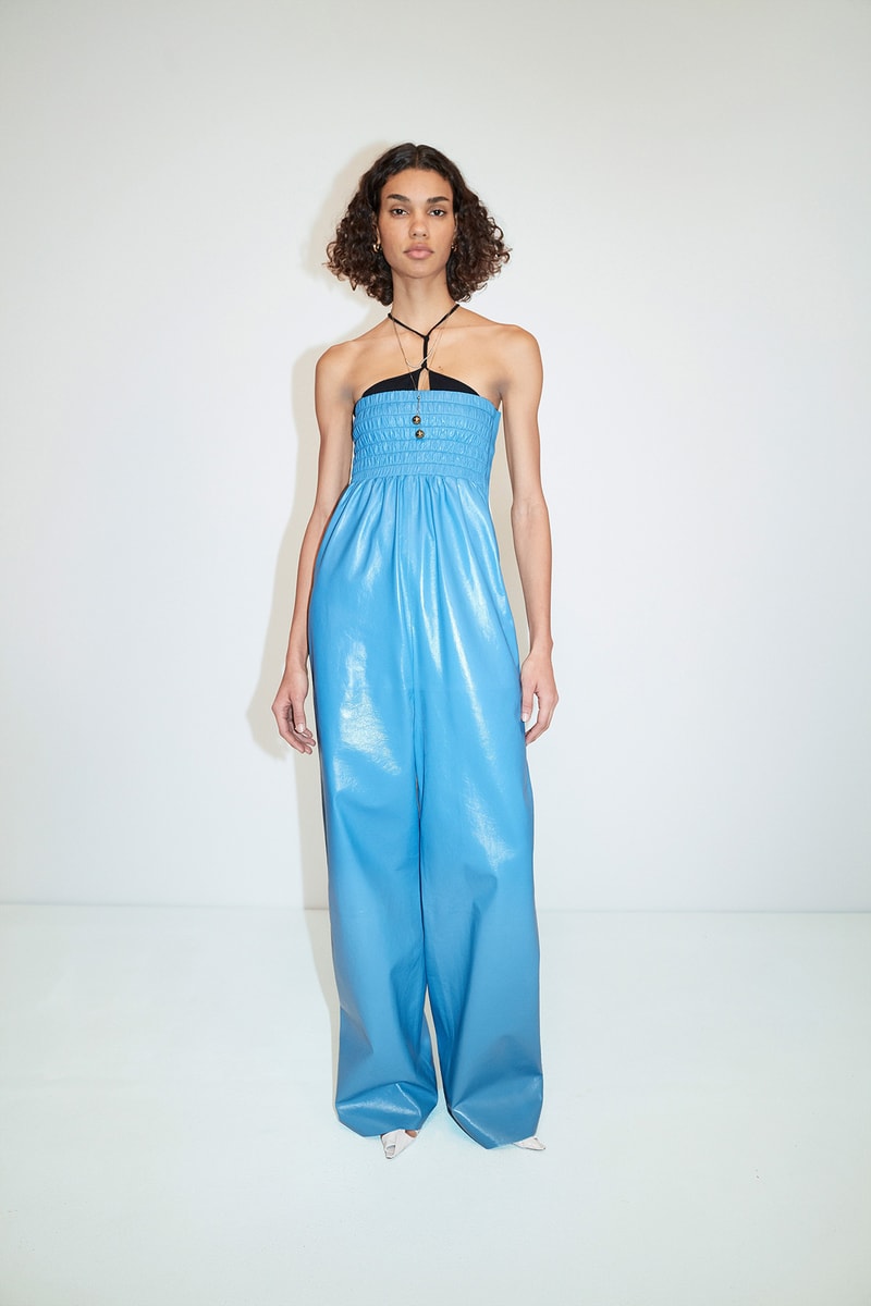 Bottega Veneta Pre-Fall 2020 Collection Lookbook Jumpsuit Blue Leather