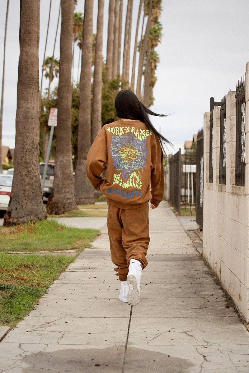 carhartt wip bornxraised collaboration lookbook aleali may kenneth cappello los angeles sweaters sweatpants 