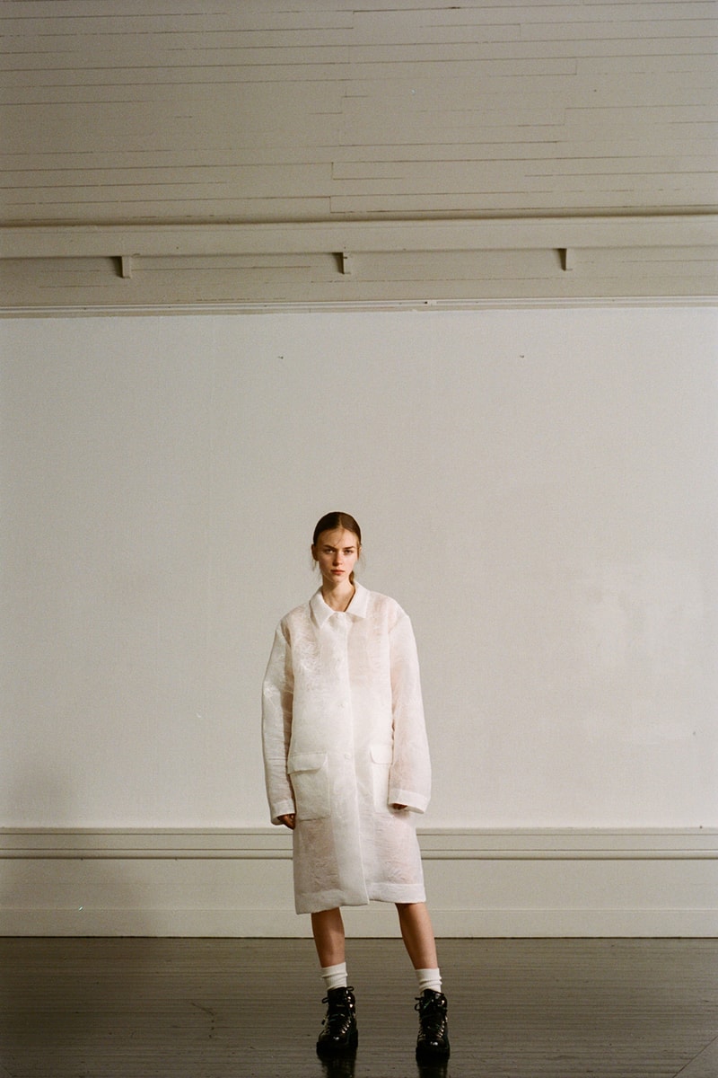 Cecilie Bahnsen Pre-Fall 2020 Collection Lookbook Sheer Coat White