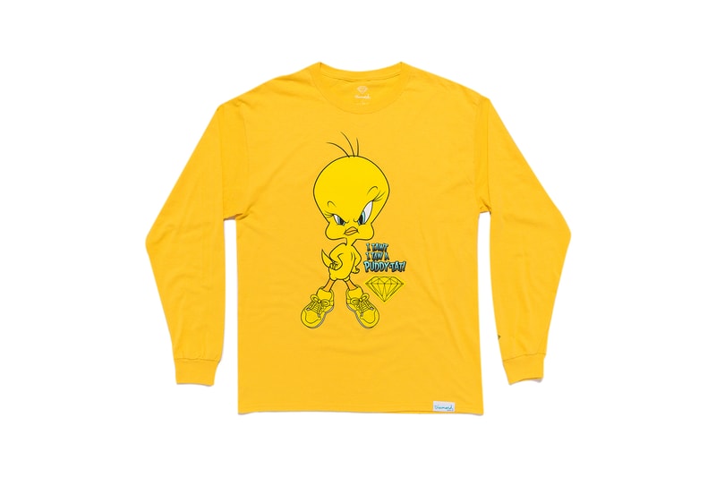 Looney Tunes x Diamond Supply Co. Collection Tweety Bird Long Sleeve Puddy-Tat Orange