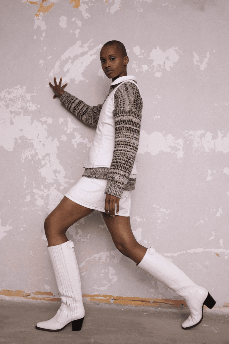 GANNI Pre-Fall 2020 Collection Lookbook Vest Skirt Denim White