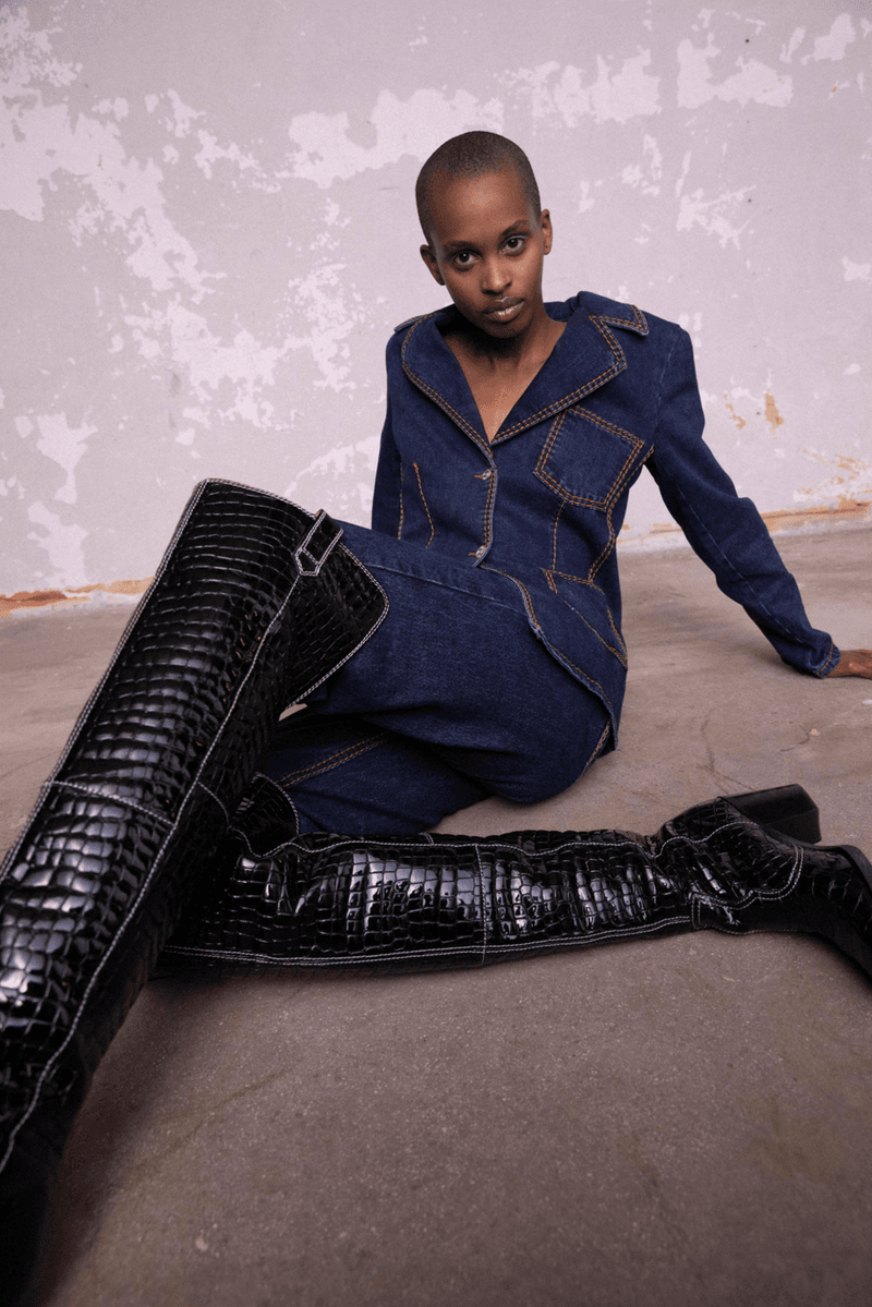 GANNI Pre-Fall 2020 Collection Lookbook Denim Suit