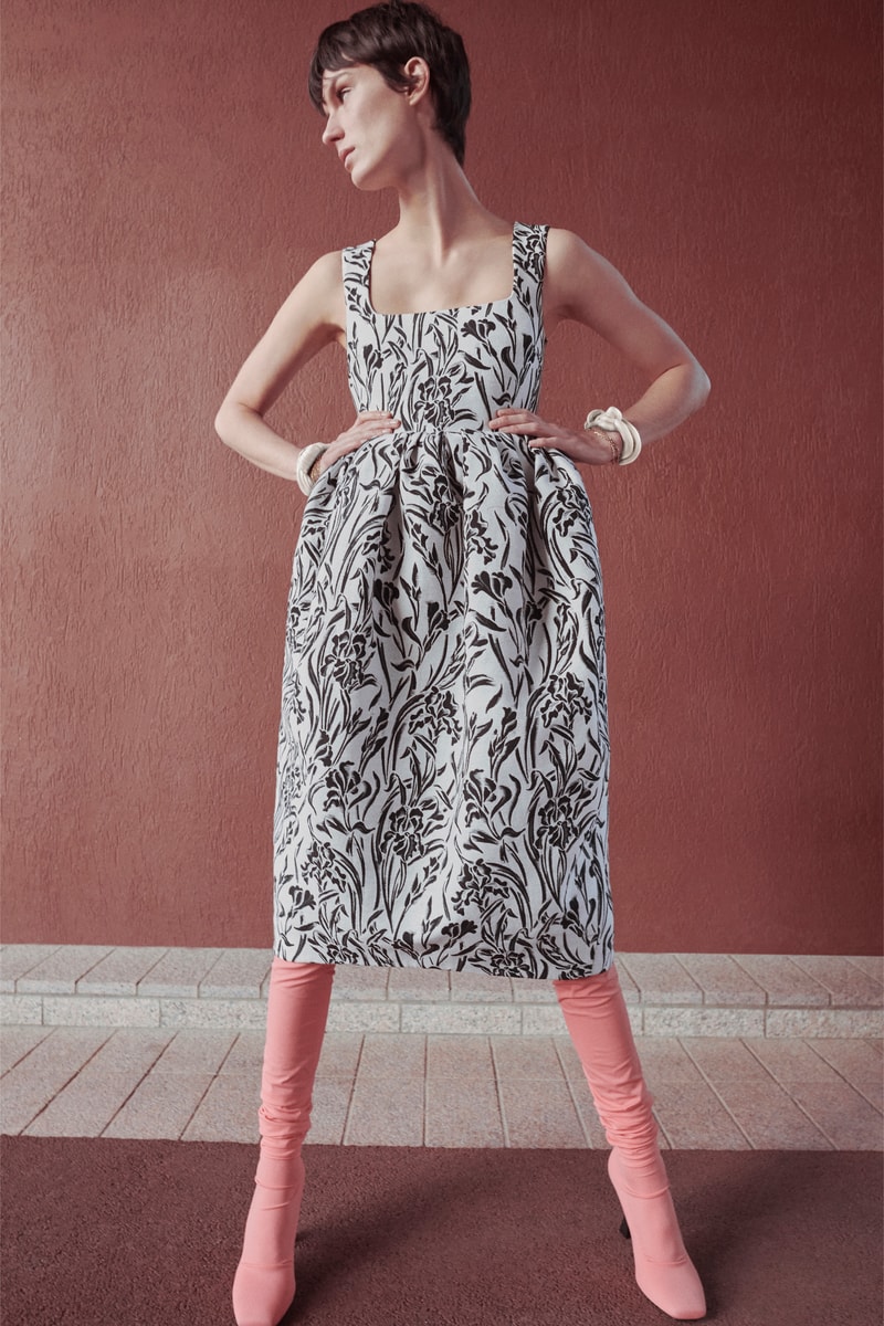 Givenchy Pre-Fall 2020 Collection Lookbook Peplum Dress Iris Floral Print